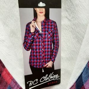 Plaid lined shacket